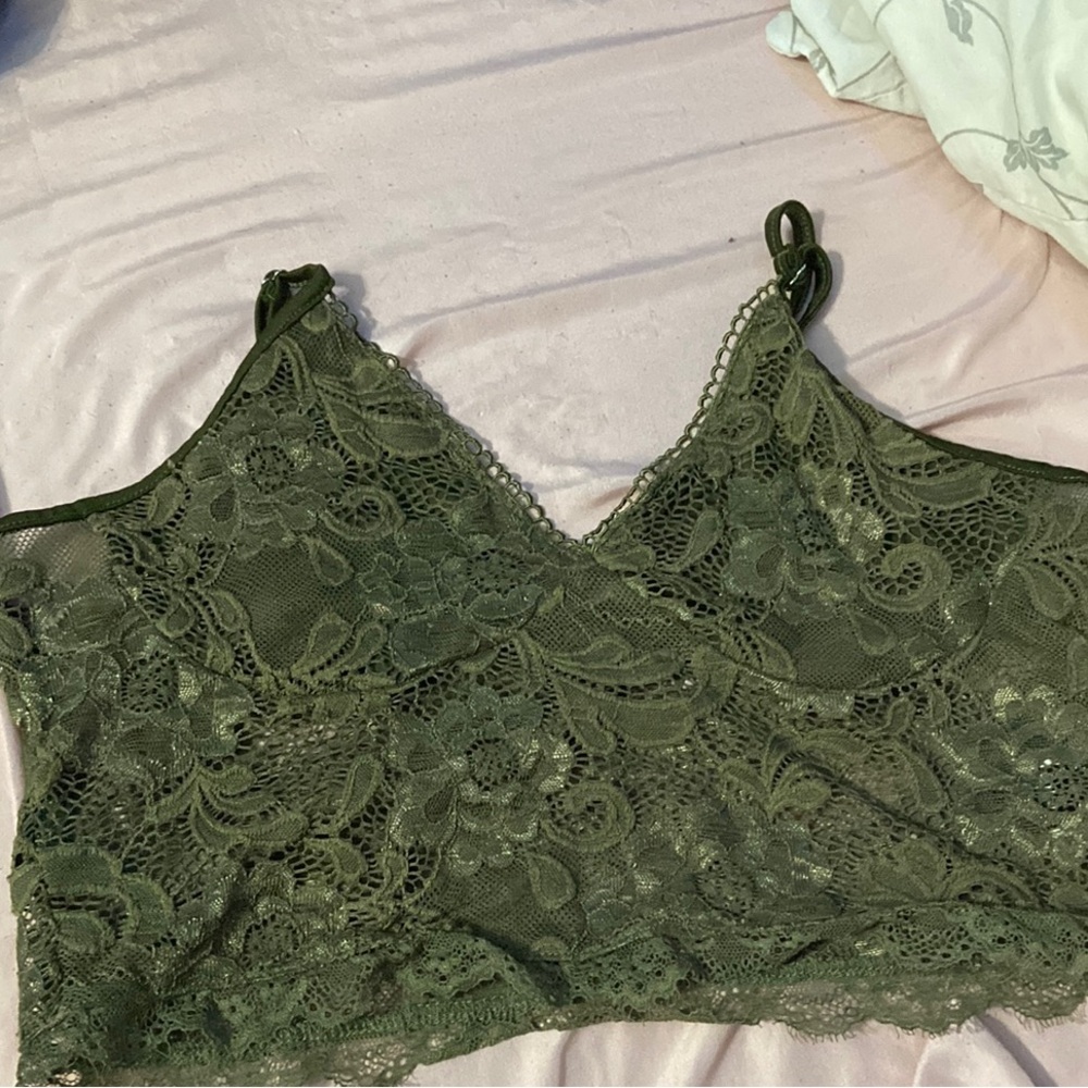 SHEIN Olive Lace Bralette